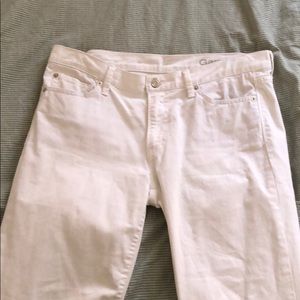 Classic white straight cut jeans